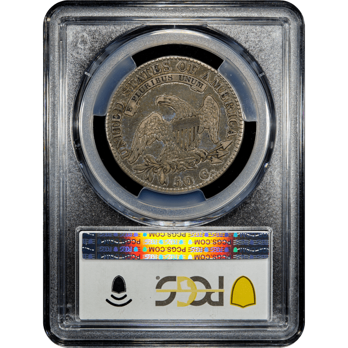 1820 Capped Bust Half Dollar (50c) Sq. 2, Lg Date, No Knob SLAB Image