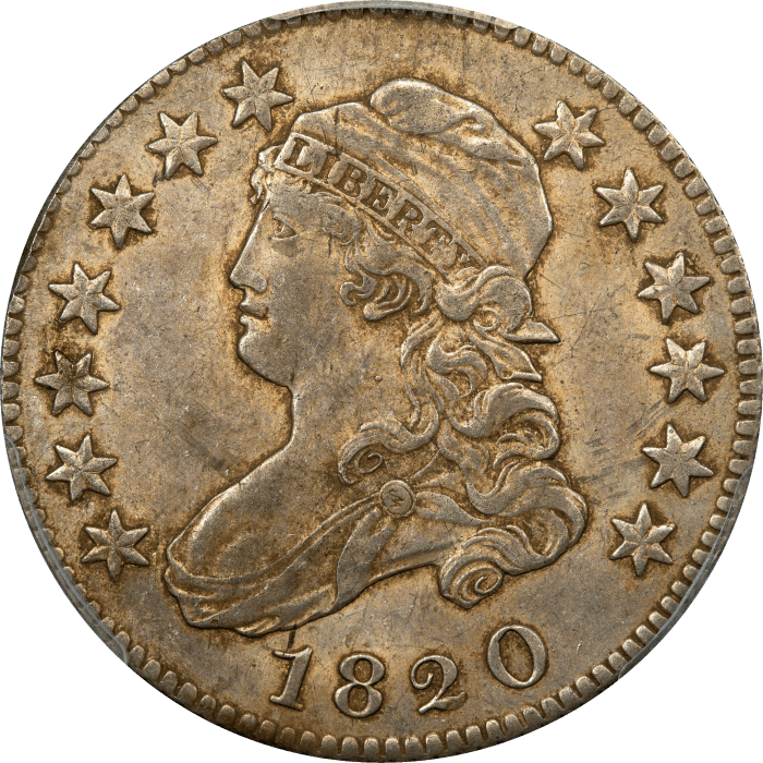 1820 Capped Bust Quarter (25c) Large 0 OBVERSE Image