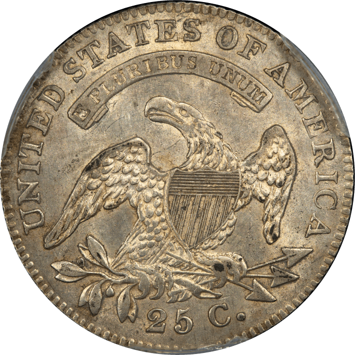 1820 Capped Bust Quarter (25c) Large 0 REVERSE Image