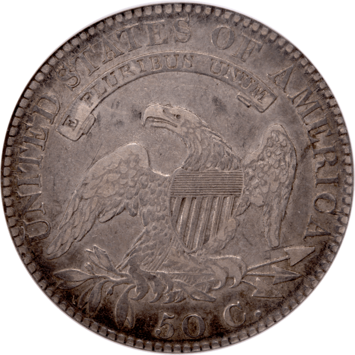 1821 Capped Bust Half Dollar (50c) O-101a Reverse Image