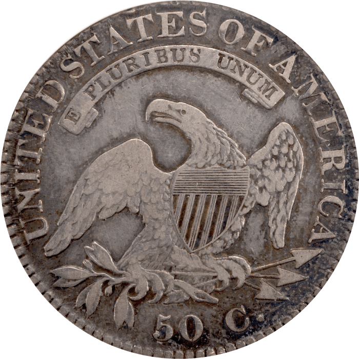 1821 Capped Bust Half Dollar (50c) O-105a Reverse Image