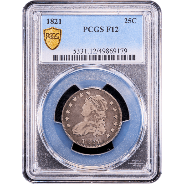 1821 Capped Bust Quarter (25c) Obverse Slab Image