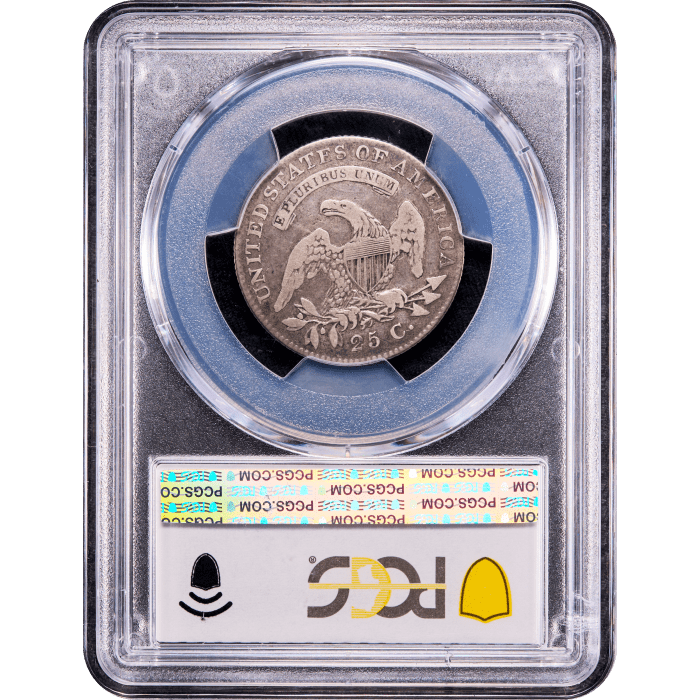 1821 Capped Bust Quarter (25c) Reverse Slab Image