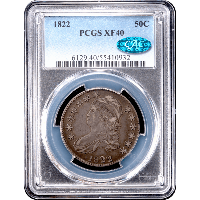 1822 Capped Bust Half Dollar (50c) O-109 Obverse Slab Image