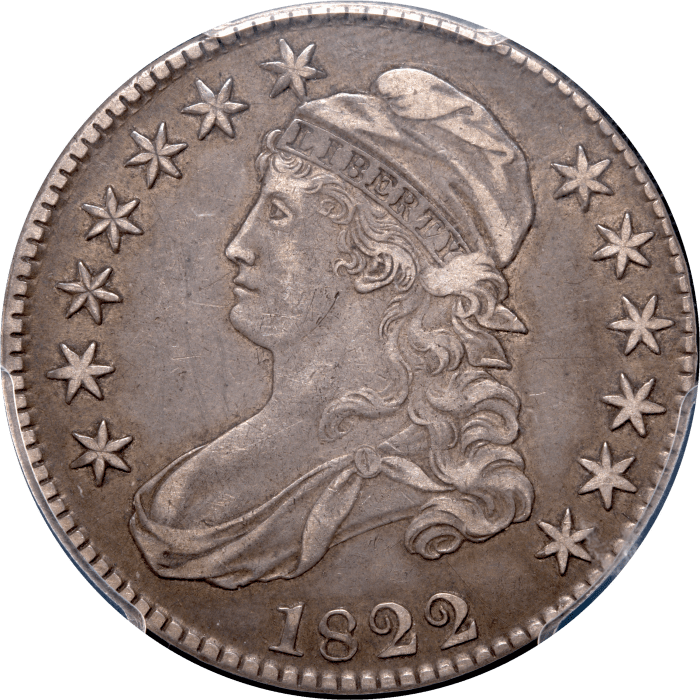 1822 Capped Bust Half Dollar (50c) O-109 Obverse Image