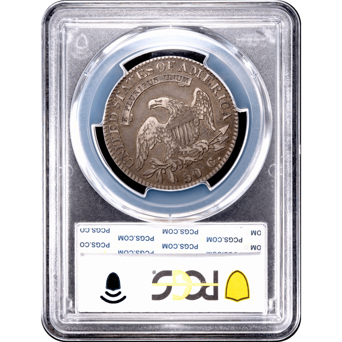 1822 Capped Bust Half Dollar (50c) O-109 Reverse Slab Image
