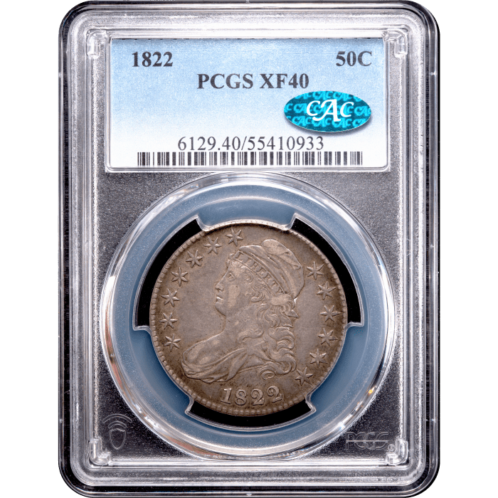 1822 Capped Bust Half Dollar (50c) O-111 Obverse Slab Image