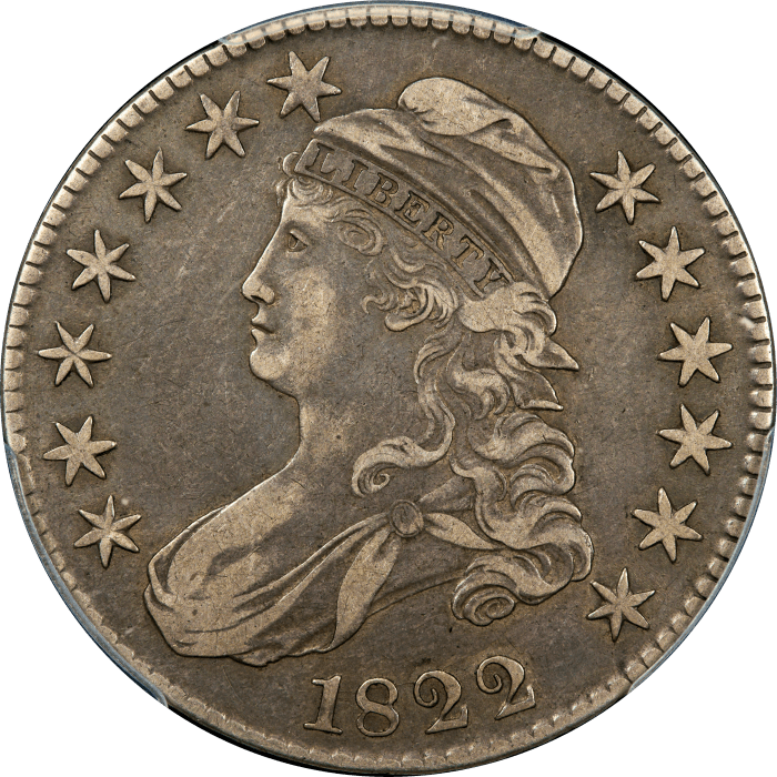 1822 Capped Bust Half Dollar (50c) Overton 108a OBVERSE Image