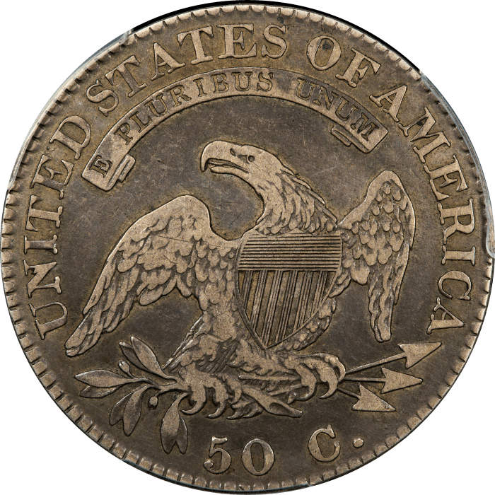 1822 Capped Bust Half Dollar (50c) Overton 108a REVERSE Image