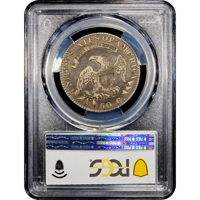 1822 Capped Bust Half Dollar (50c) Overton 108a Reverse Slab Image