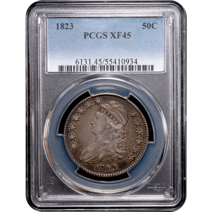 1823 Capped Bust Half Dollar (50c) O-104 Obverse Slab Image