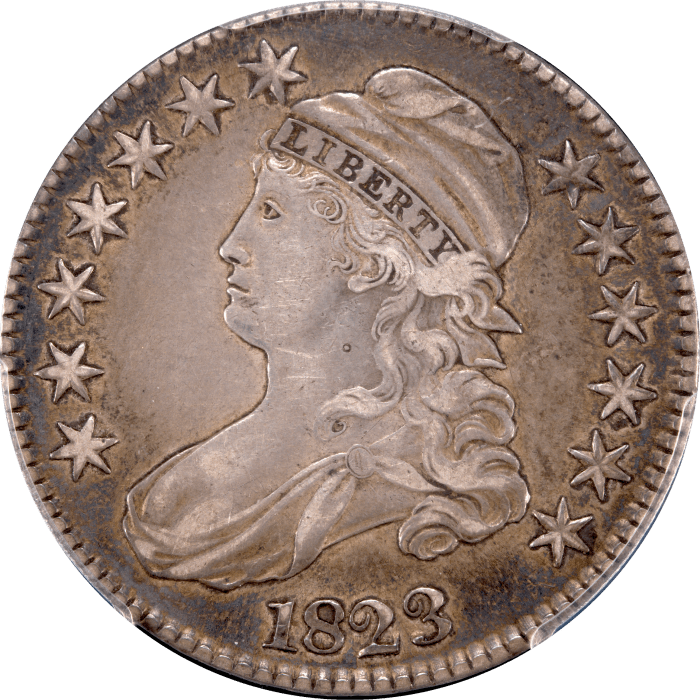 1823 Capped Bust Half Dollar (50c) O-104 Obverse Image