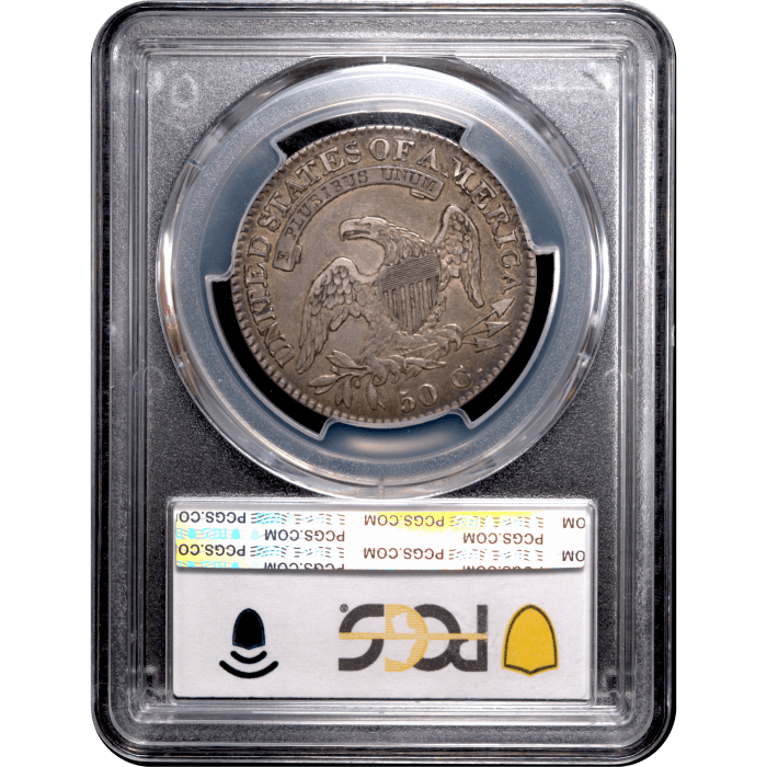 1823 Capped Bust Half Dollar (50c) O-104 Reverse Slab Image