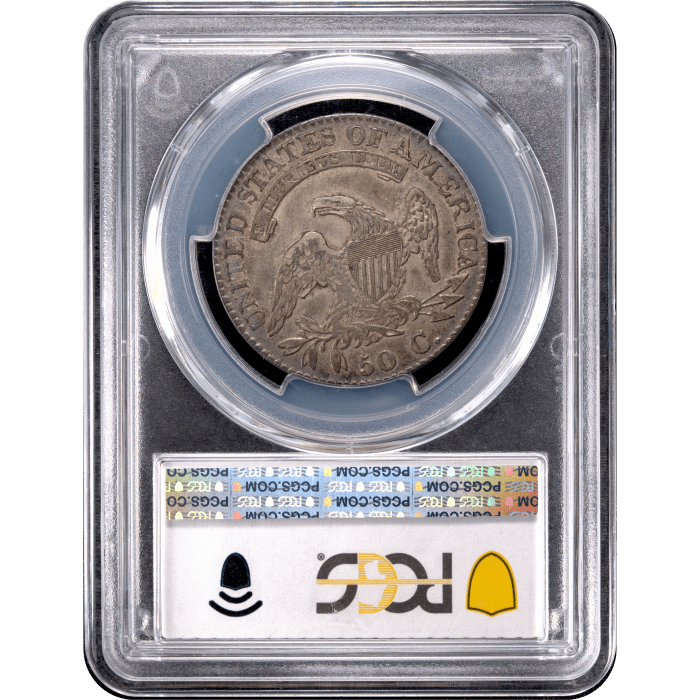 1823 Capped Bust Half Dollar (50c) Reverse Slab Image