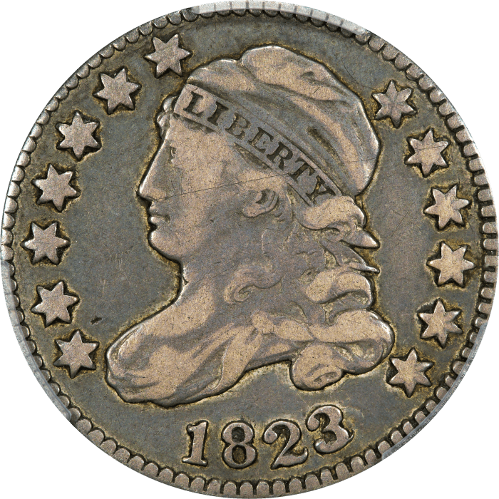 1823/2 Capped Bust Dime (10c) Large Es Obverse Image