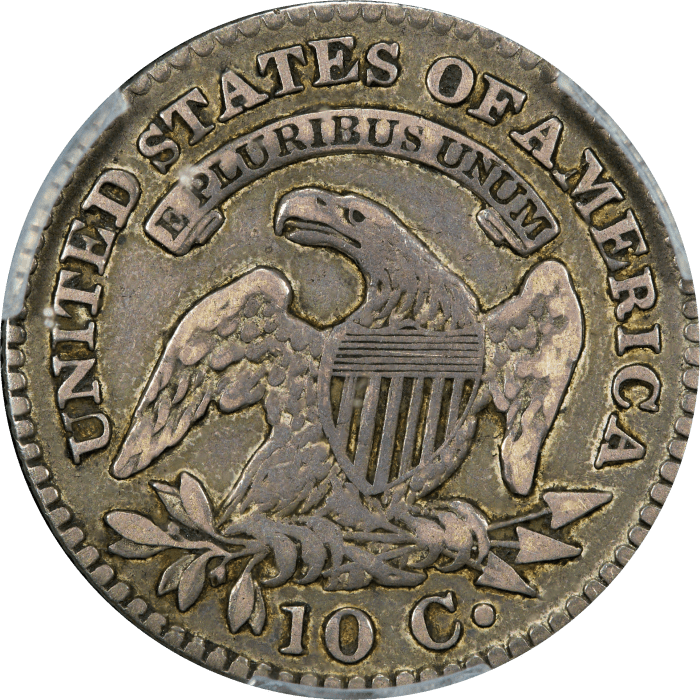 1823/2 Capped Bust Dime (10c) Large Es Reverse Image