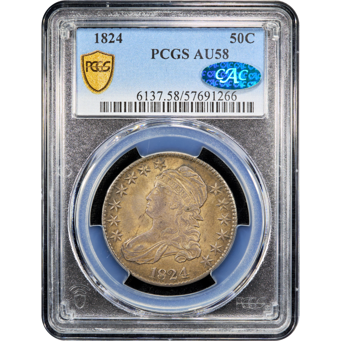 1824 Capped Bust Half Dollar (50c) SLAB Image