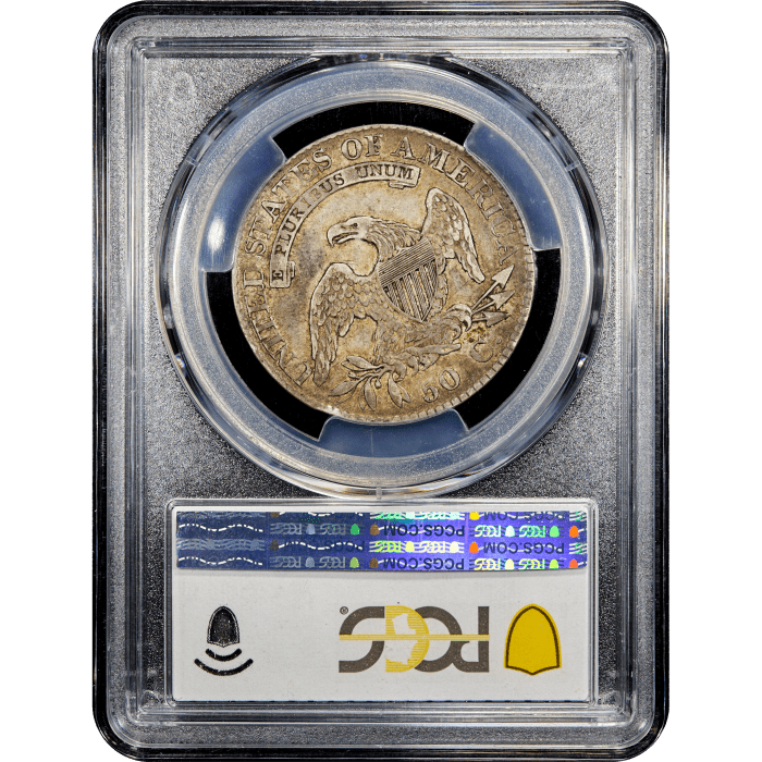 1824 Capped Bust Half Dollar (50c) Reverse Slab Image