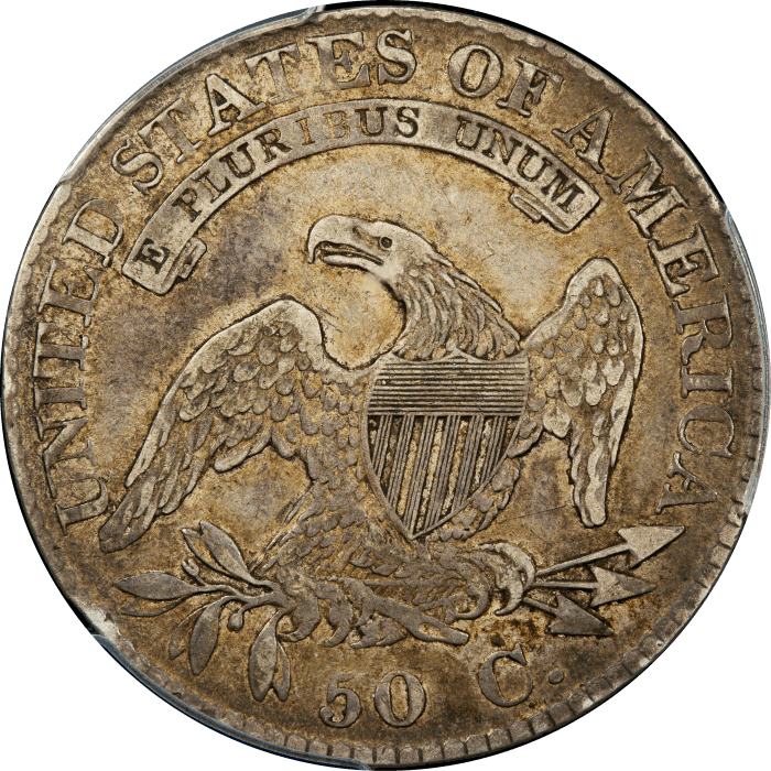 1824 Capped Bust Half Dollar (50c) Reverse Image