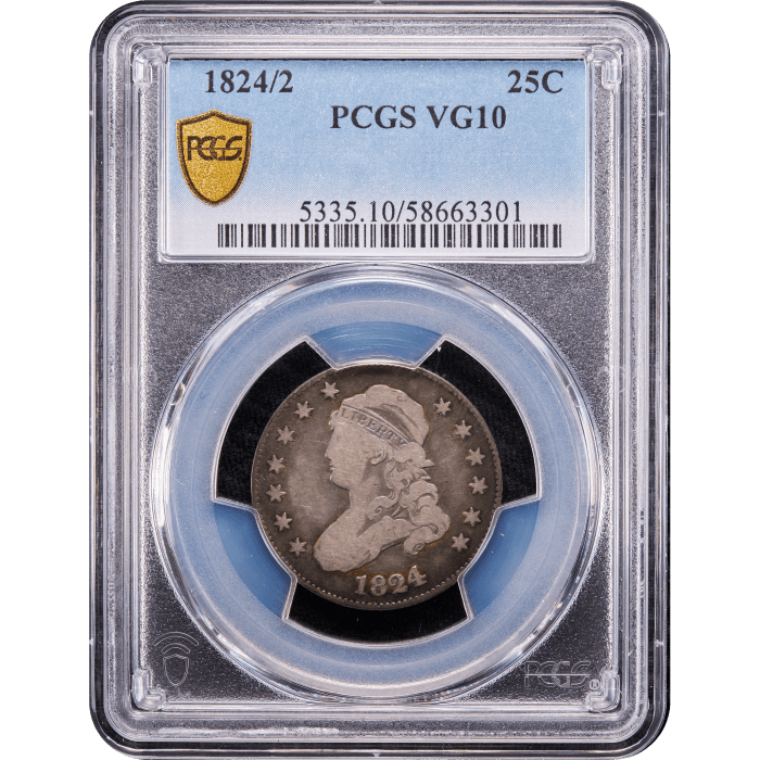 1824/2 Capped Bust Quarter (25c) Obverse Slab Image