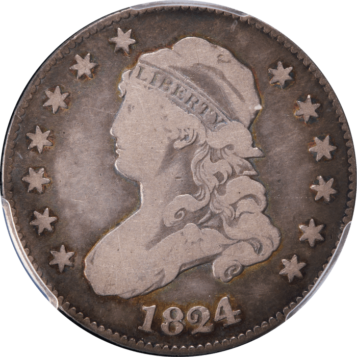 1824/2 Capped Bust Quarter (25c) Obverse Image
