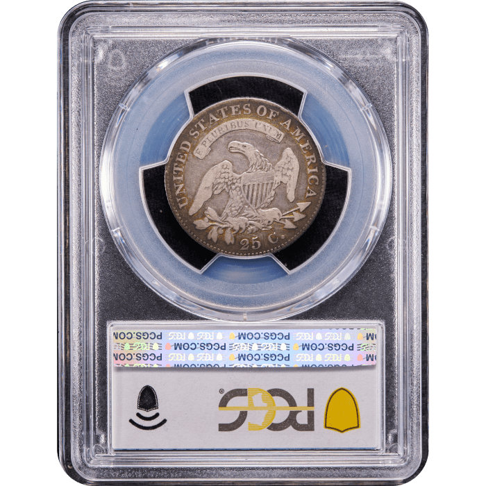 1824/2 Capped Bust Quarter (25c) Reverse Slab Image