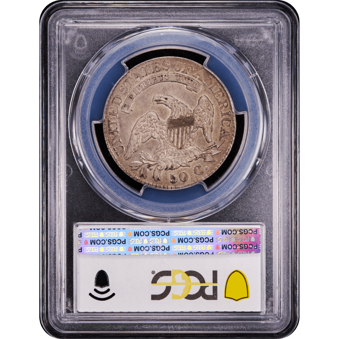 1824/4 Capped Bust Half Dollar (50c) O-109 Reverse Slab Image