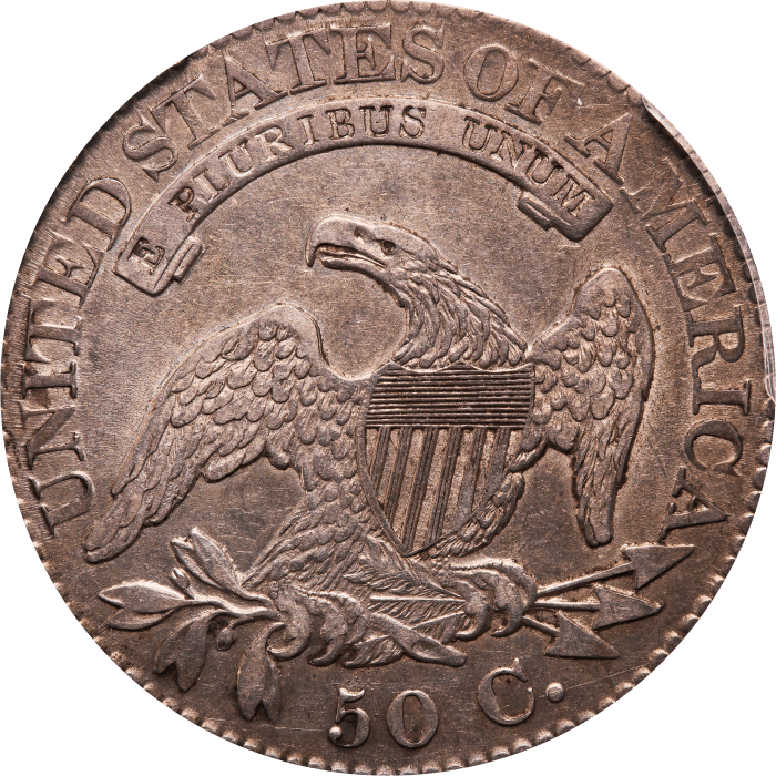 1824/4 Capped Bust Half Dollar (50c) O-109 Reverse Image
