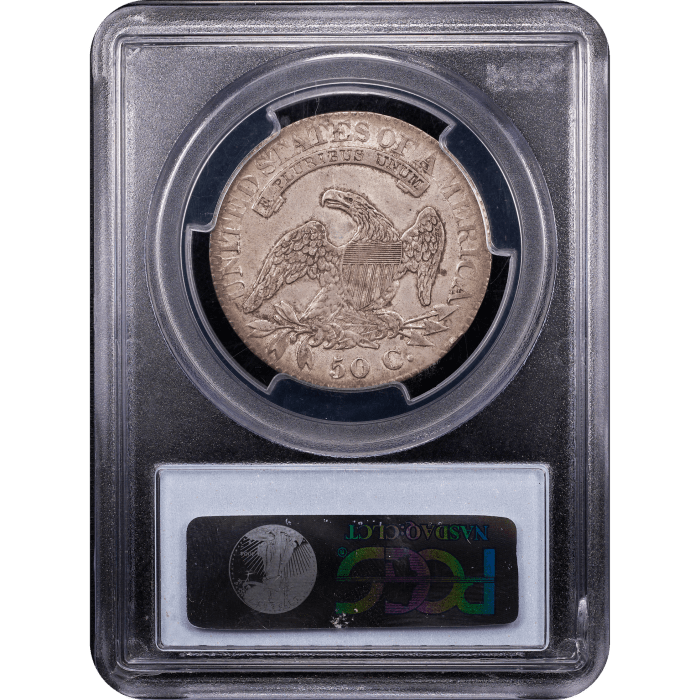 1824/4 Capped Bust Half Dollar (50c) Reverse Slab Image