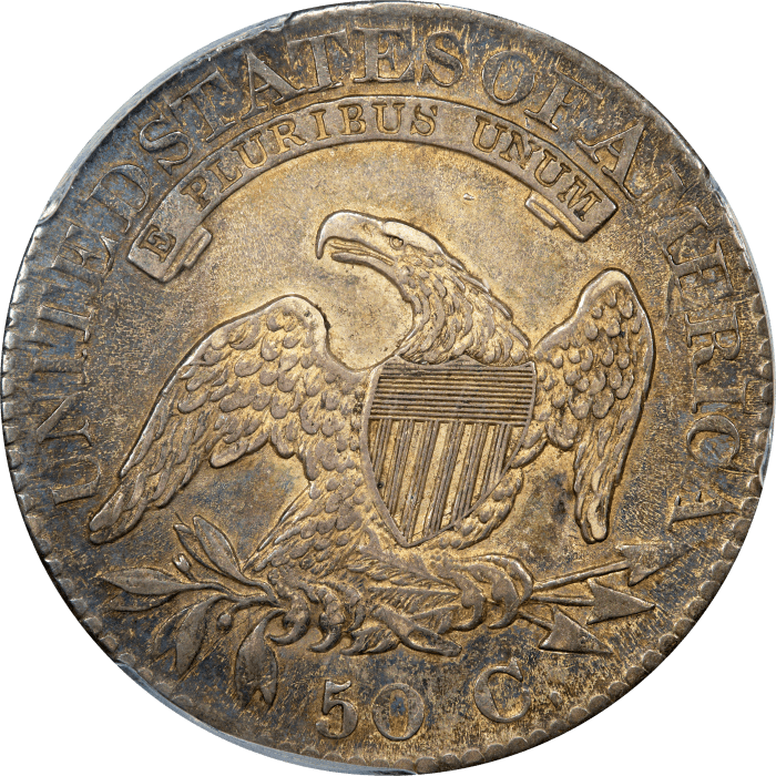 1824/4 Capped Bust Half Dollar (50c) Reverse Image