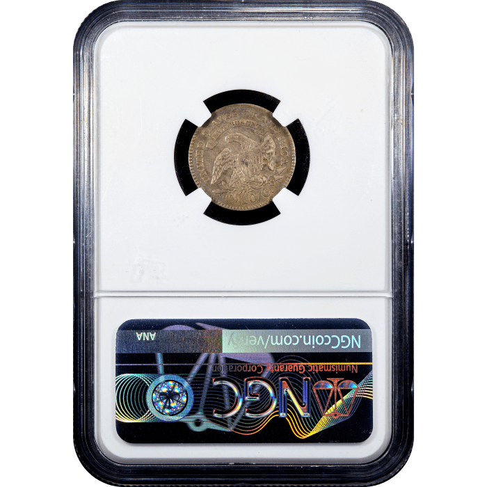 1825 Capped Bust Dime (10c) JR-5 Reverse Slab Image