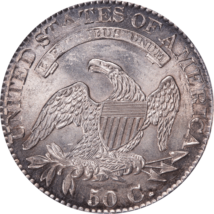 1825 Capped Bust Half Dollar (50c) REVERSE Image
