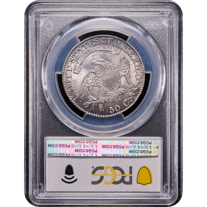 1825 Capped Bust Half Dollar (50c) Reverse Slab Image