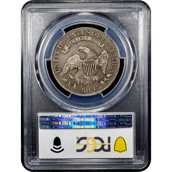 1825 Capped Bust Half Dollar (50c) Reverse Slab Image