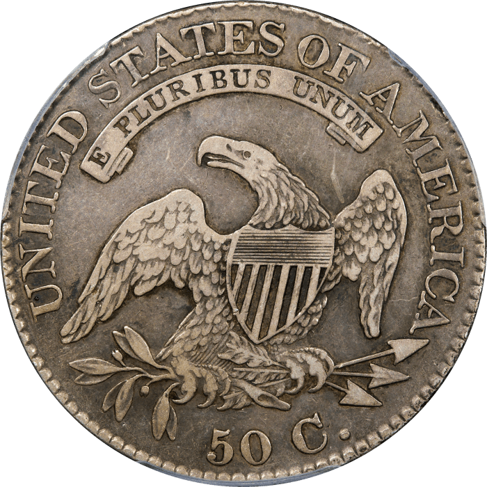 1825 Capped Bust Half Dollar (50c) Reverse Image