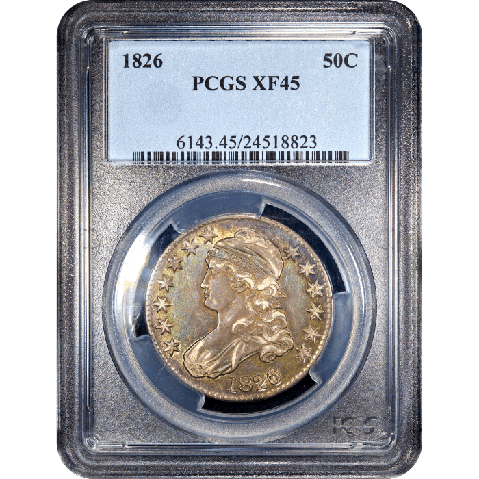 1826 Capped Bust Half Dollar (50c) Obverse Slab Image