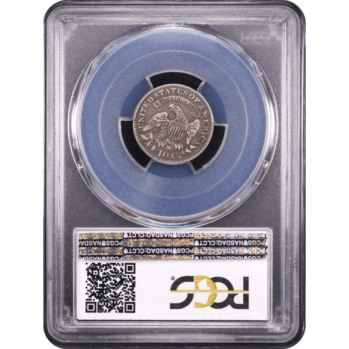 1827 Capped Bust Dime (10c) Reverse Slab Image