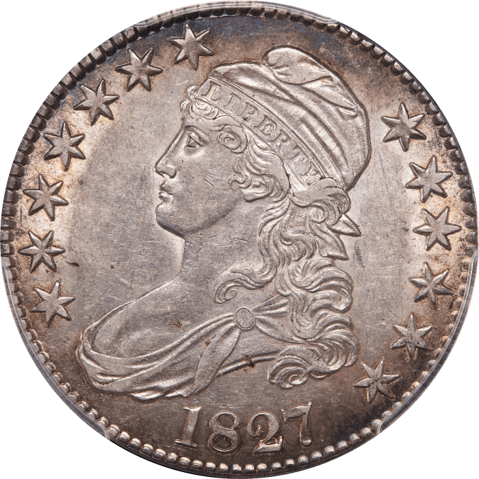 1827 Capped Bust Half Dollar (50c) Square Base 2 Obverse Image