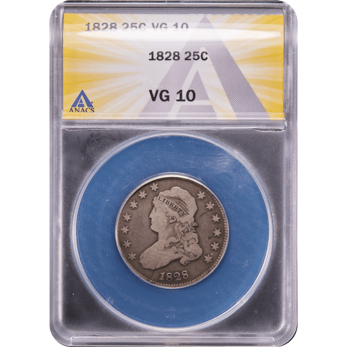 1828 Capped Bust Quarter (25c) Obverse Slab Image