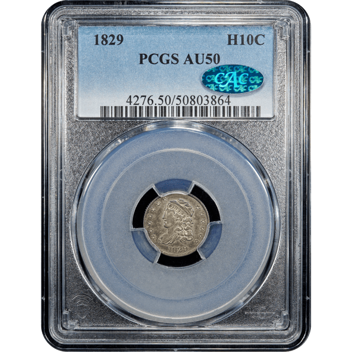 1829 Capped Bust Half Dime (h10c) SLAB Image