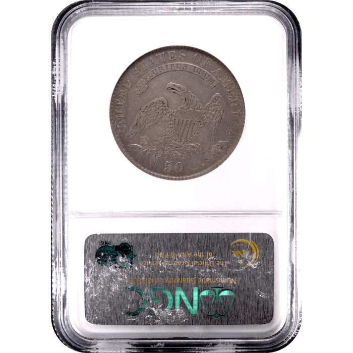 1829 Capped Bust Half Dollar (50c) O-105 Small Letters Reverse Slab Image
