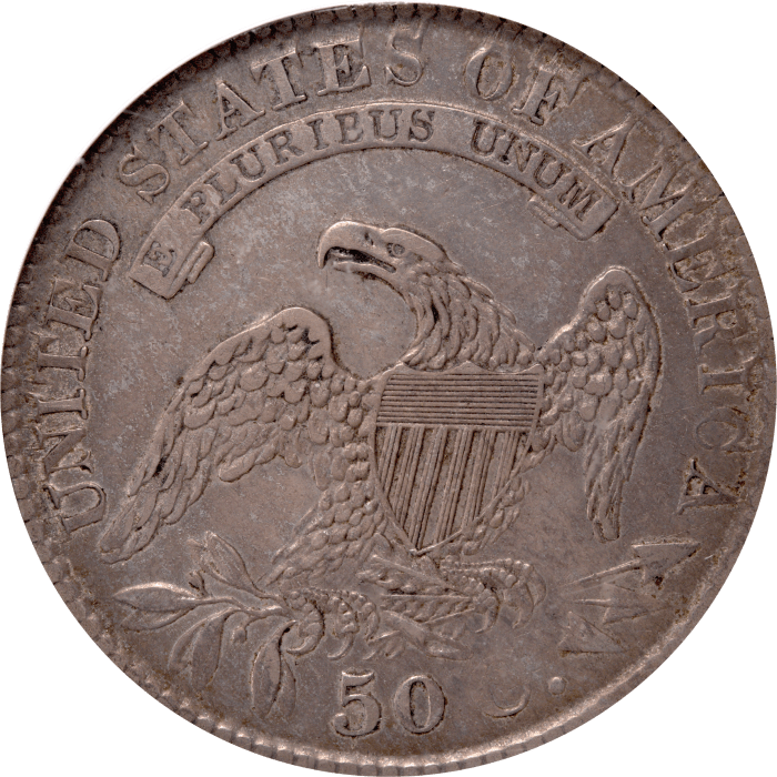 1829 Capped Bust Half Dollar (50c) O-105 Small Letters Reverse Image