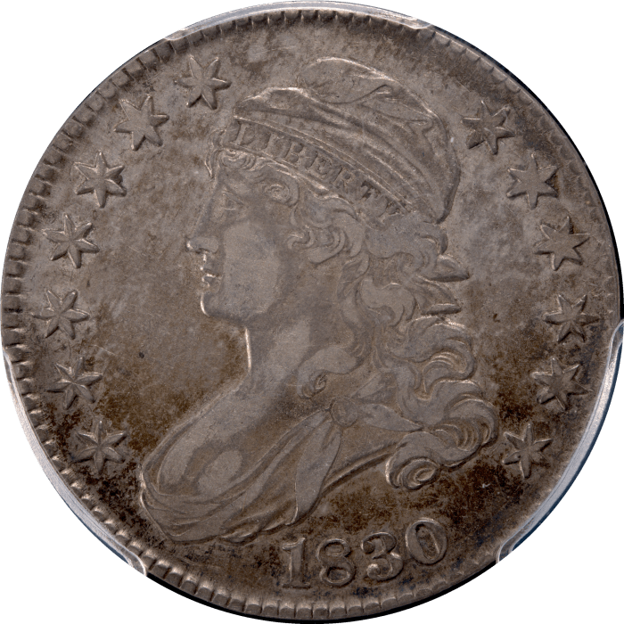 1830 Capped Bust Half Dollar (50c) Small 0 O-107 Obverse Image