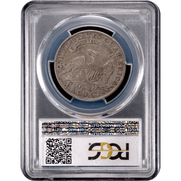1830 Capped Bust Half Dollar (50c) Small 0 O-107 Reverse Slab Image