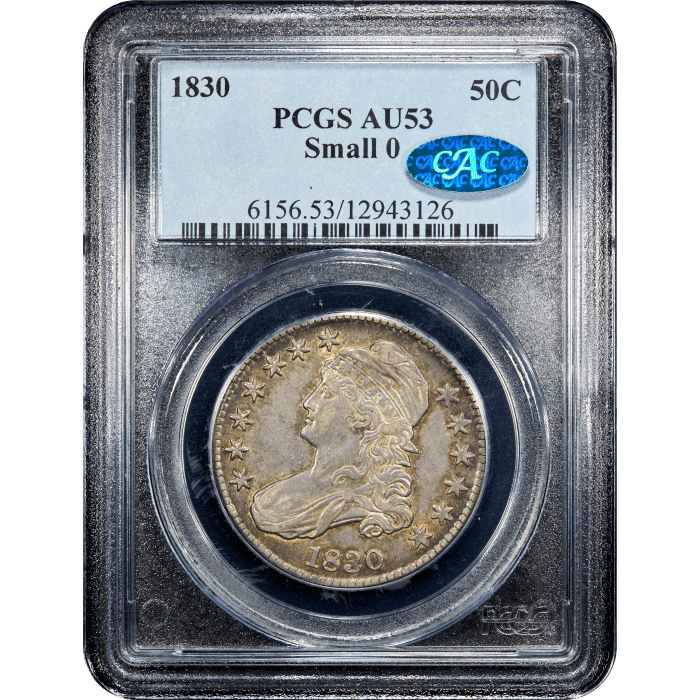 1830 Capped Bust Half Dollar (50c) Small 0 Obverse Slab Image
