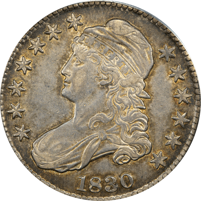 1830 Capped Bust Half Dollar (50c) Small 0 Obverse Image