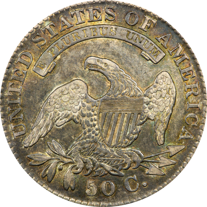 1830 Capped Bust Half Dollar (50c) Small 0 Reverse Image