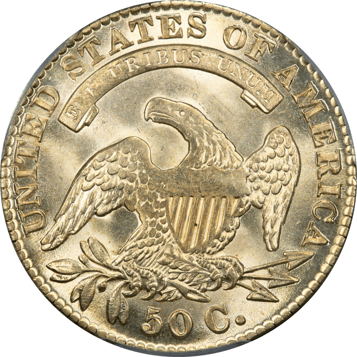 1830 Capped Bust Half Dollar (50c) Small 0 Reverse Image