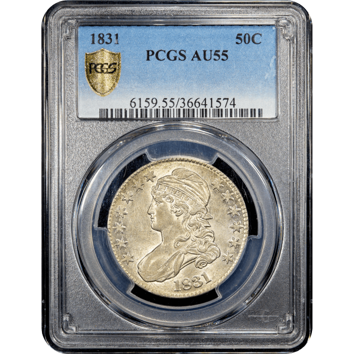 1831 Capped Bust Half Dollar (50c) Obverse Slab Image