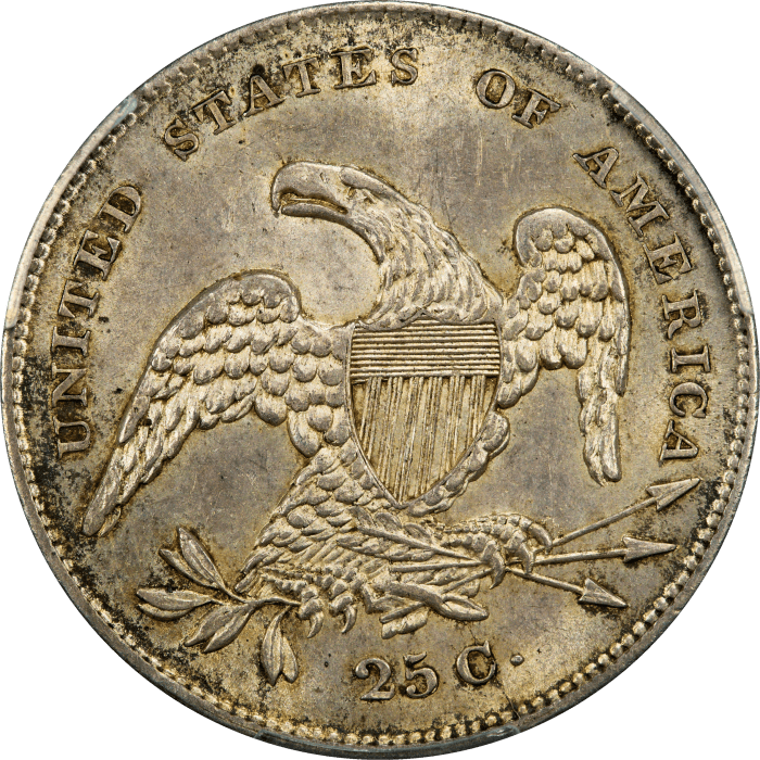 1831 Capped Bust Quarter (25c) Browning 4 Sm Letters REVERSE Image